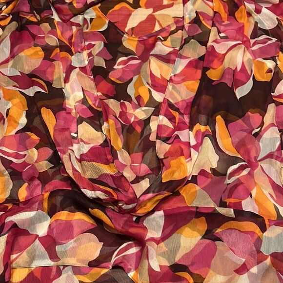 Laundry by Shelli Segal silk tie blouse M - Picture 4 of 7